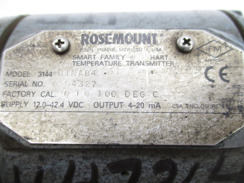 ROSEMOUNT 3144D1NAB4 12.0-42.4VDC 4-20MA UNMP