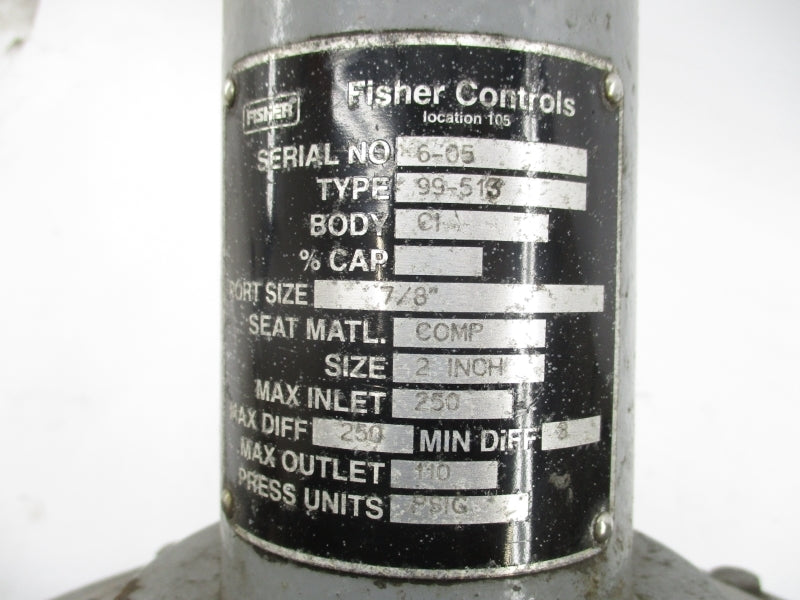 FISHER CONTROLS 99-513 110PSI 2" UNMP