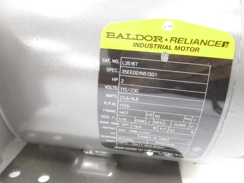 BALDOR L3516T 115/230V 17.6/8.8A NSMP