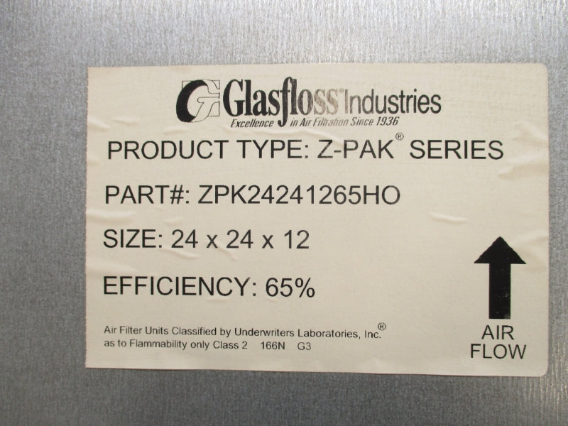 GLASFLOSS INDUSTRIES ZPK24241265HO NSMP