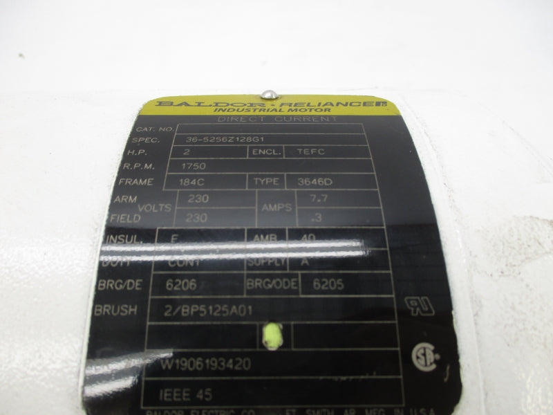 BALDOR 36-5256Z128G1 230V 7.7/.3A NSNP