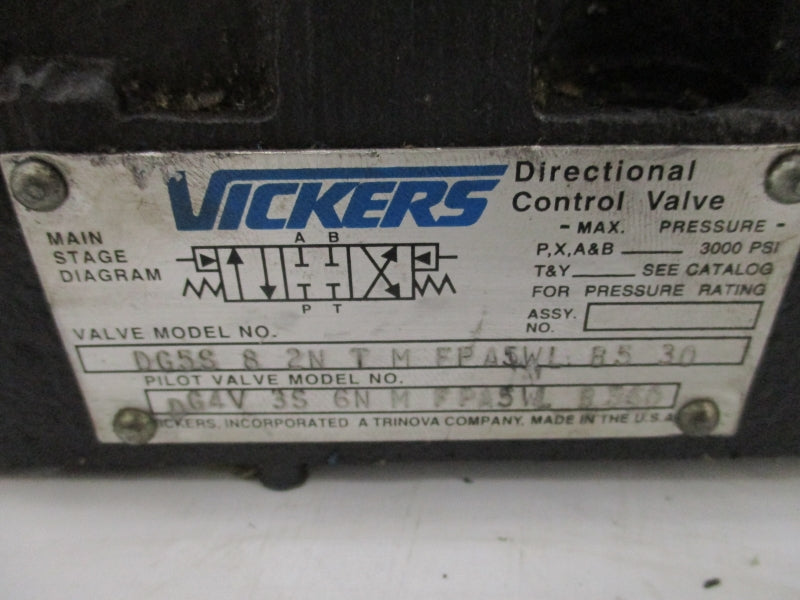 VICKERS DG5S82NTMFPA5WLB530 110/120V .48/.46A 3000PSI UNMP