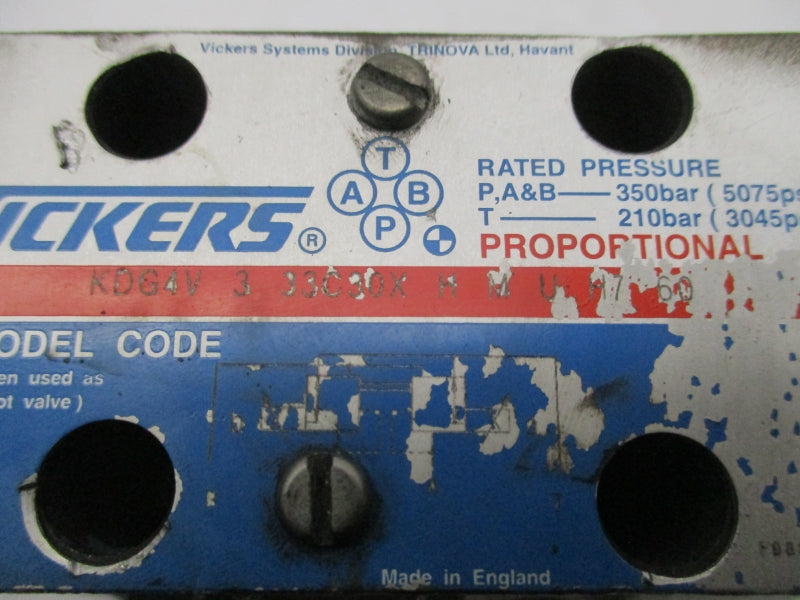 VICKERS KDG4V333C30XHMUH760 1.6A 5075PSI UNMP