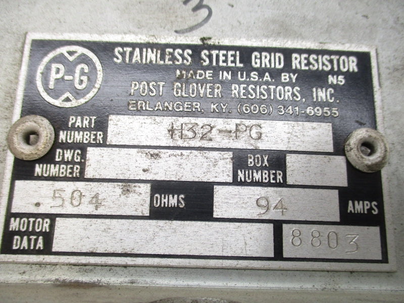 POST GLOVER RESISTORS H32-PG 94A NSNP