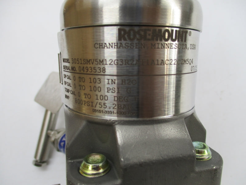 ROSEMOUNT 3051SMV5M12G3R2A11A1AC22C2M5Q4 800PSI NSMP