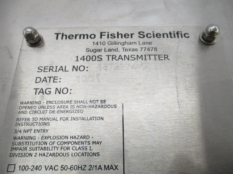 THERMO FISHER SCIENTIFIC 1400S 100-240VAC 2/1A UNMP