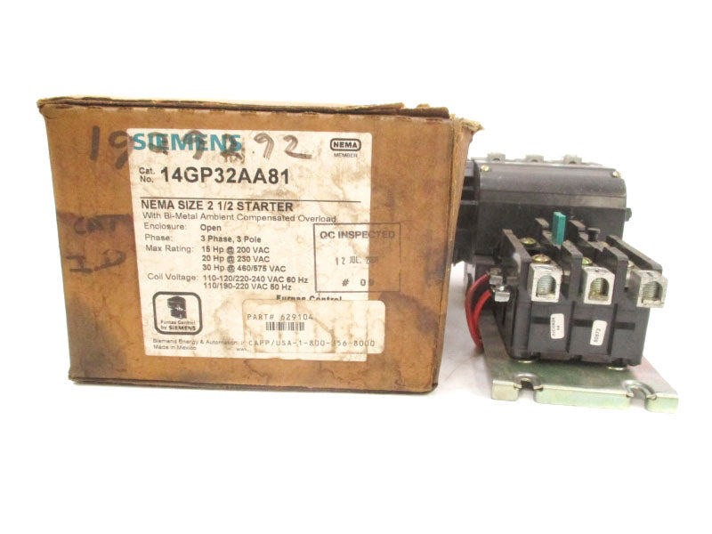 SIEMENS 14GP32AA81 SER. C 110-120/220-240VAC NSMP