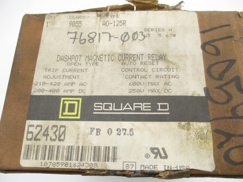 SQUARE D 9055AO-125R SER. A 600V 210-420A NSFS