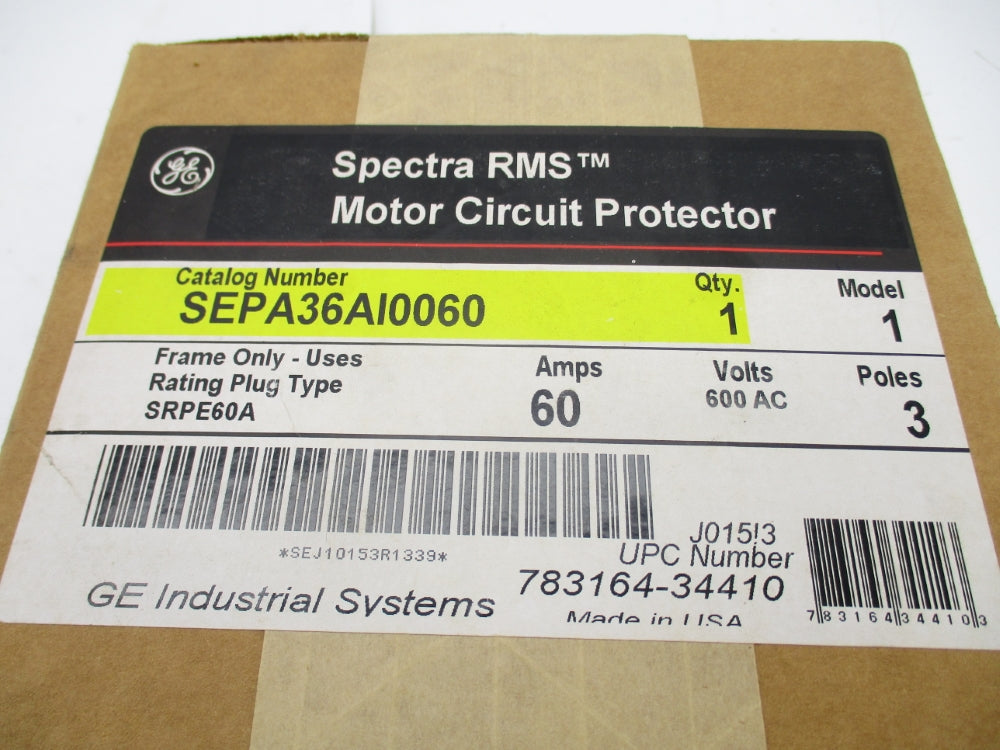 GENERAL ELECTRIC SEPA36AI0060 60A 600V NSFS