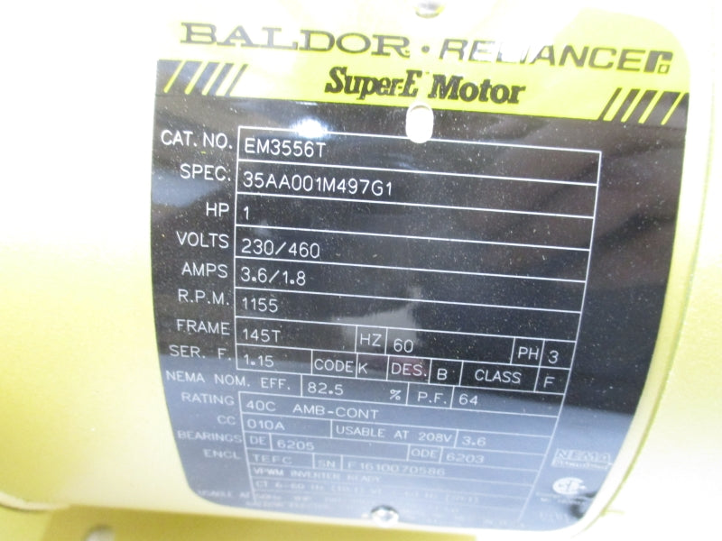 BALDOR EM3556T 230/460V 3.6/1.8A NSMP