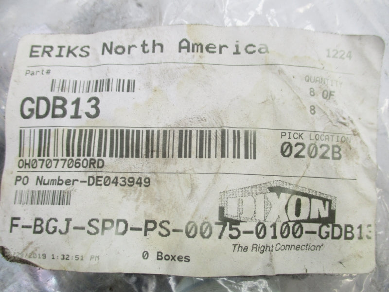 DIXON GDB13 (PKG OF 8) NSMP