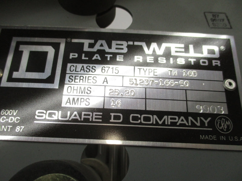 SQUARE D 6715TW16D SER. A 600VAC-DC 16A (AS PICTURED) NSNP