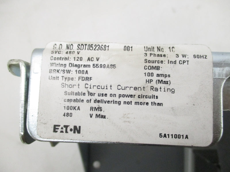 EATON SDT0523681 480V 100A (AS PICTURED) NSNP