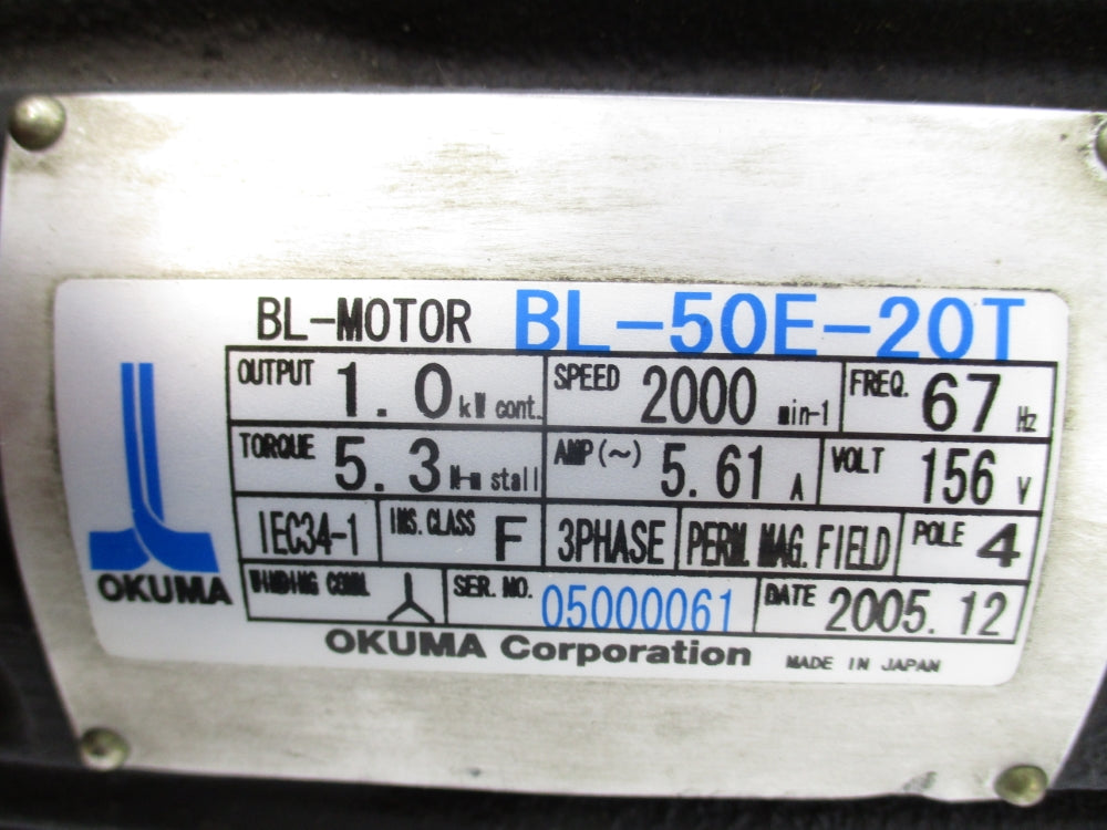 OKUMA BL-50E-20T (AS PICTURED) NSNP