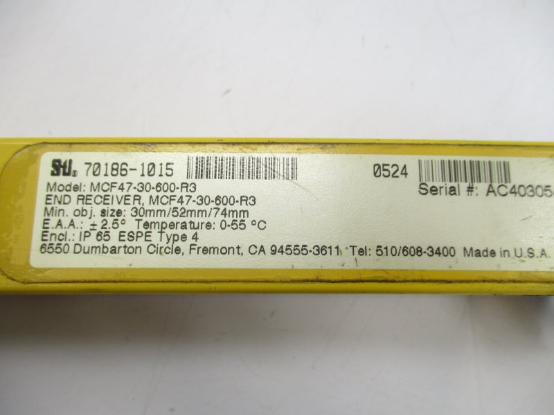 STI MCF47-30-600-R3 70186-1015 UNMP