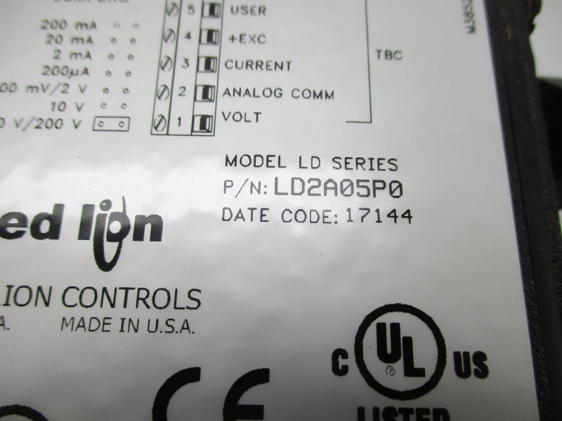 RED LION CONTROLS LD2A05P0 50-250VDC NSMP