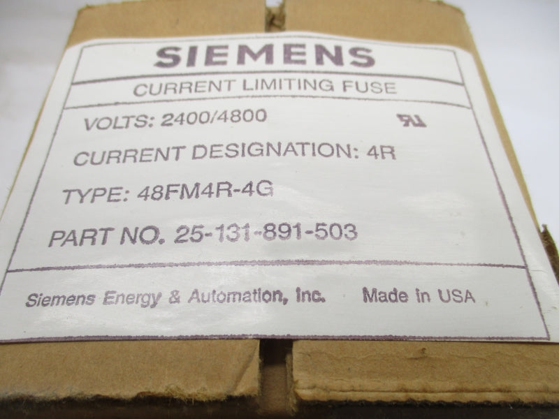 SIEMENS 25-131-891-503 48FM4R-4G 2400/4800V NSFS