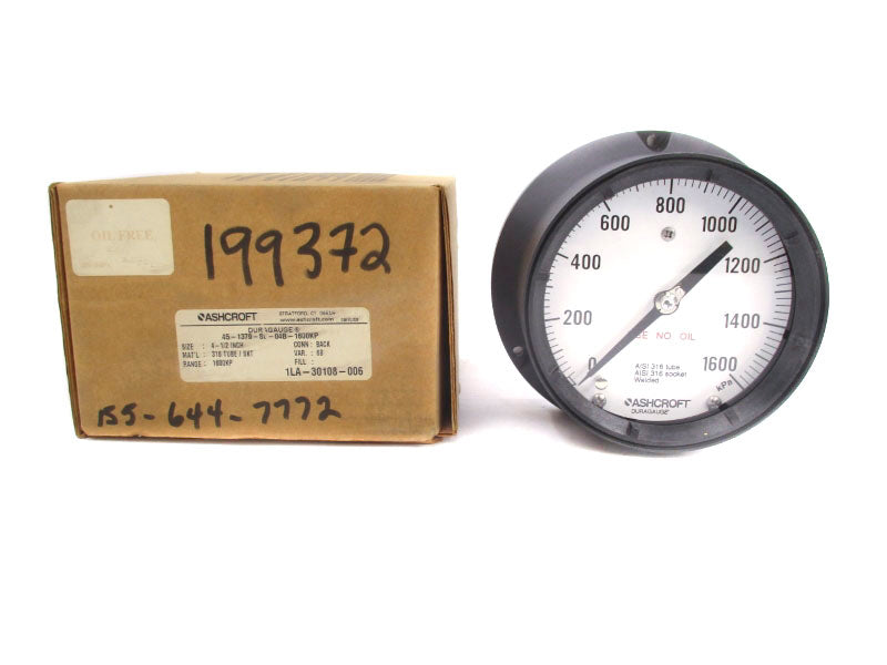 ASHCROFT 45-1379-SS-04B-1600KP 0-1600KPA 4-1/2" NSMP