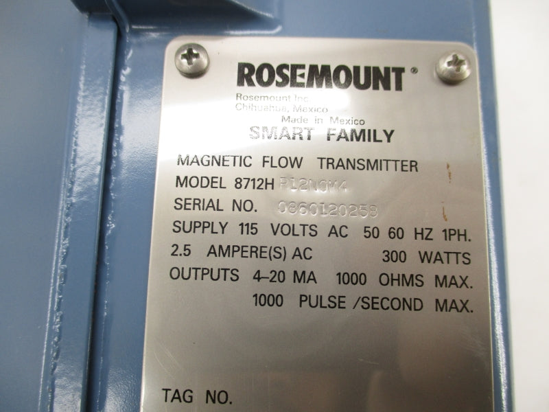 ROSEMOUNT 8712HR12N0M4 115V 2.5A NSMP