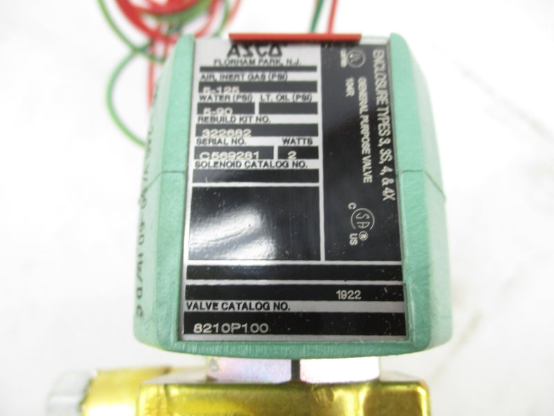ASCO 8210P100 100-240V 5-90PSI NSMP