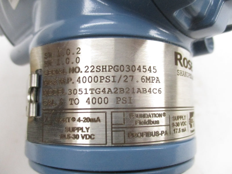 ROSEMOUNT 3051TG4A2B21AB4C6 10.5-30VDC 4000PSI NSMP
