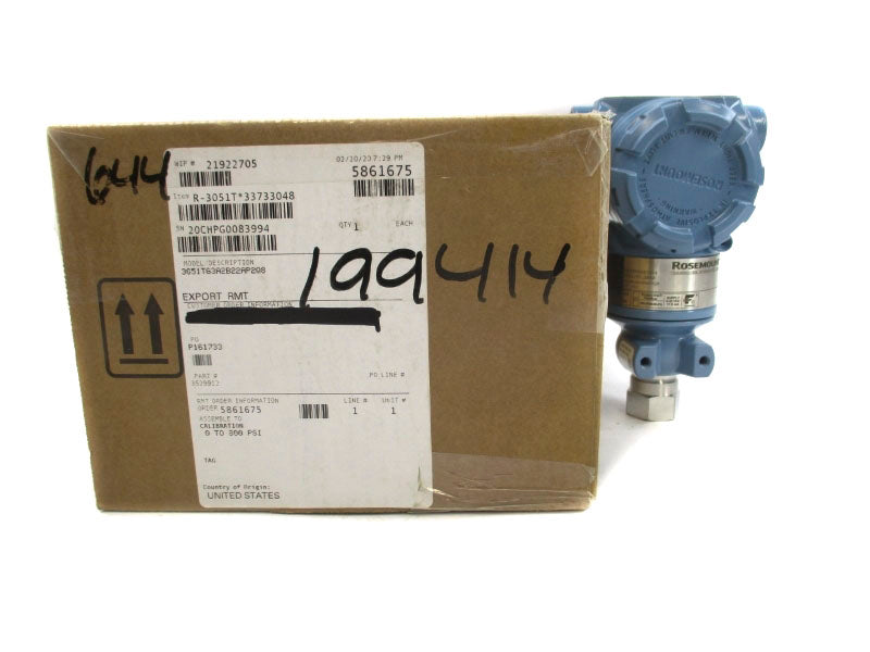 ROSEMOUNT 3051TG3A2B22AP2Q8 10.5-42.4VDC 800PSI NSMP