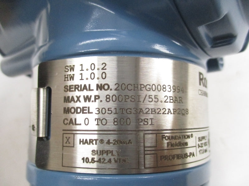 ROSEMOUNT 3051TG3A2B22AP2Q8 10.5-42.4VDC 800PSI NSMP