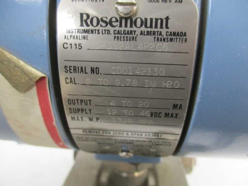 ROSEMOUNT C1151DP3S2AL4P2C6 12-45VDC 13.8MPA NSMP