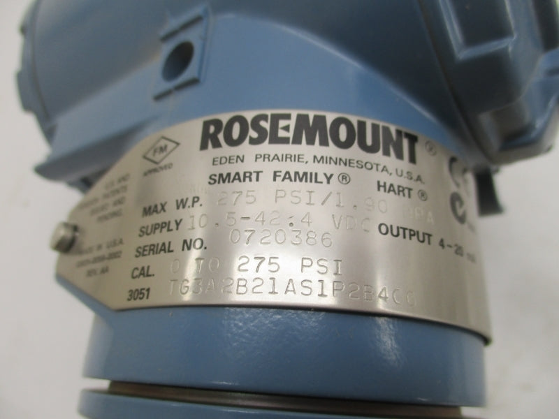 ROSEMOUNT 3051TG3A2B21AS1P2B4C6 10.5-42.4VDC 275PSI NSMP