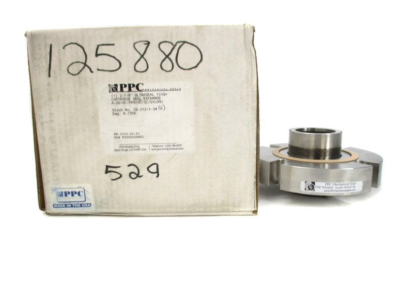 PPC MECHANICAL SEALS A-20/HC/FKM/SC/SC/GYLON CD-212-1-34 NSMP