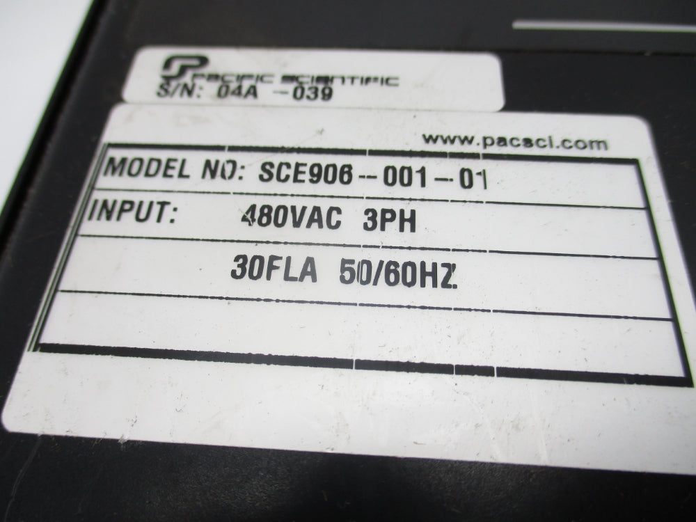 PACIFIC SCIENTIFIC SCE906-001-01 (AS PICTURED) UNMP