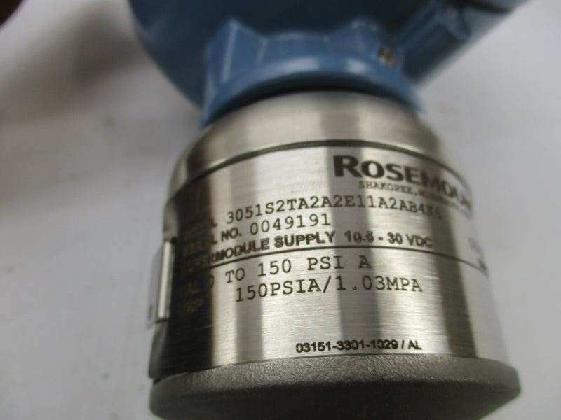ROSEMOUNT 3051S2TA2A2E11A2AB4K6 10.5-30VDC 150PSI NSMP