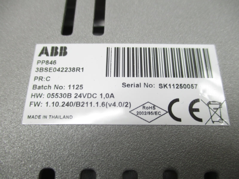 ABB 3BSE042238R1 PP846 F/W 1.10.240/B2.11.1.6(V4.0/2) 24VDC 1.0A NSMP