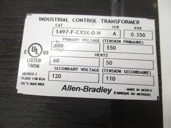 ALLEN BRADLEY 1497-F-CXSX-0-N SER. A 600V NSMP