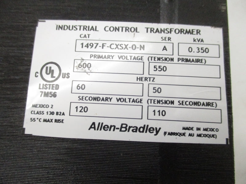 ALLEN BRADLEY 1497-F-CXSX-0-N SER. A 600V NSMP