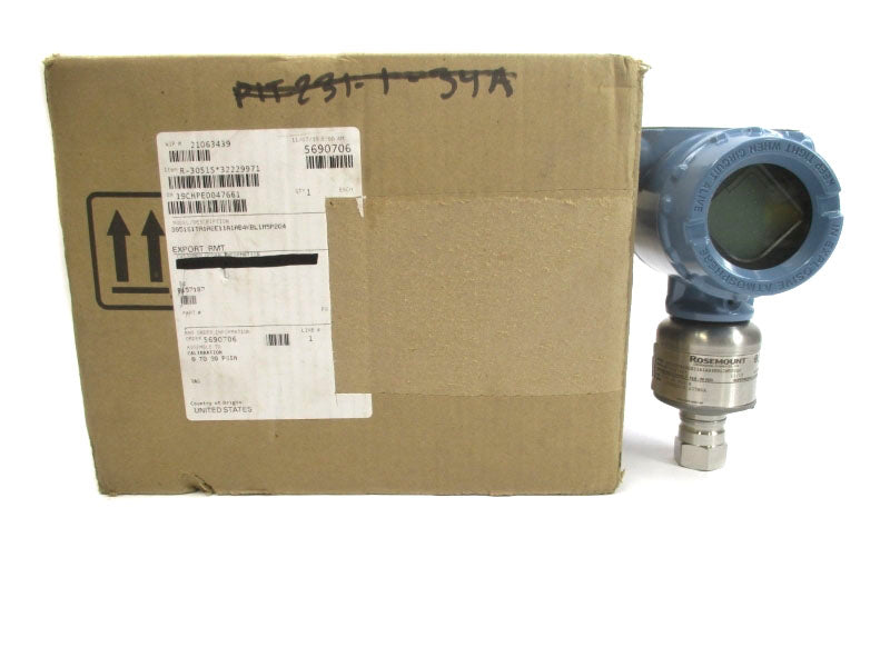 ROSEMOUNT 3051S1TA1A2E11A1AB4KBL1M5P2Q4 10.5-30VDC 30PSI NSMP
