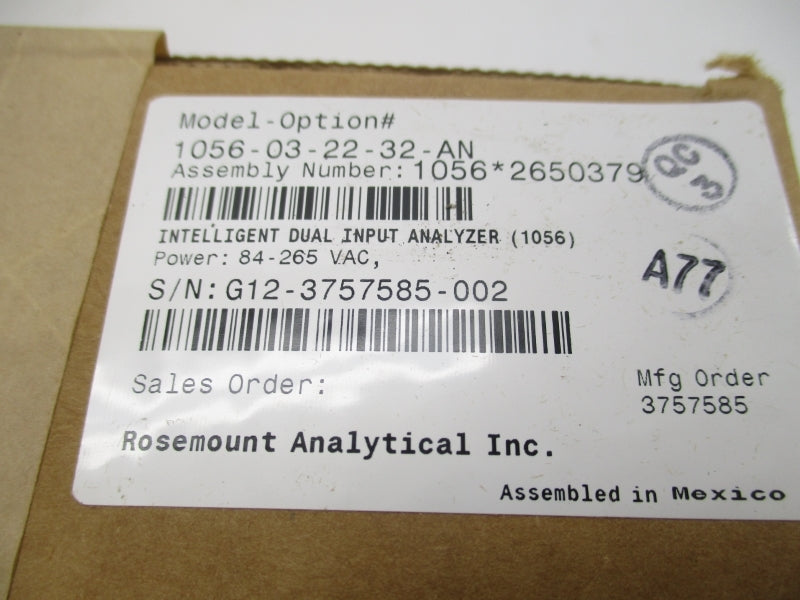 ROSEMOUNT 1056-03-22-32-AN 84-265VAC NSFS