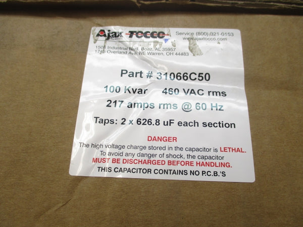 AJAX TOCCO 31066C50 460VAC 217A NSFS