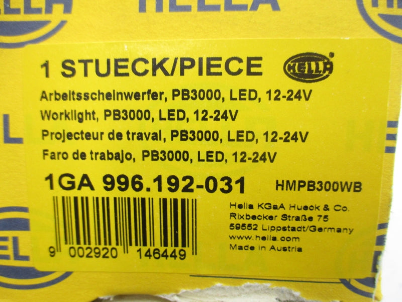 HELLA 1GA996.192-031 HMPB300WB 12-24V NSMP
