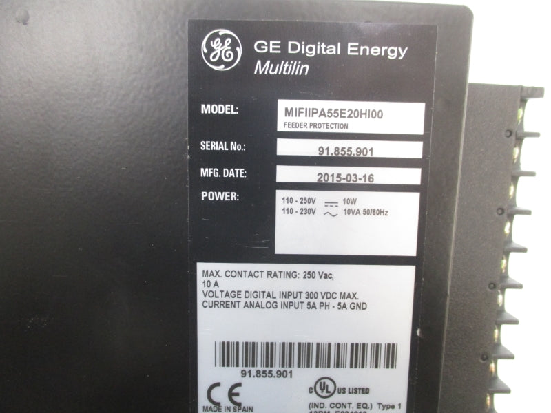 GENERAL ELECTRIC MIFIIPA55E20HI00 300VDC 10A NSMP
