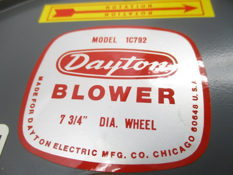 DAYTON BLOWER 1C792 7 3/4" NSMP
