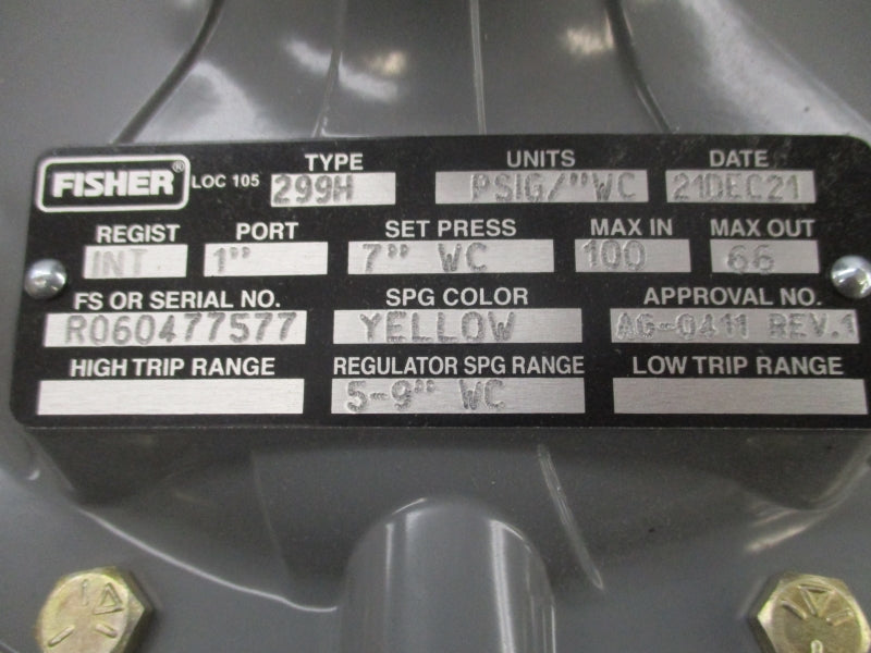 FISHER 299H-1131-7176620 1" 66PSI NSMP