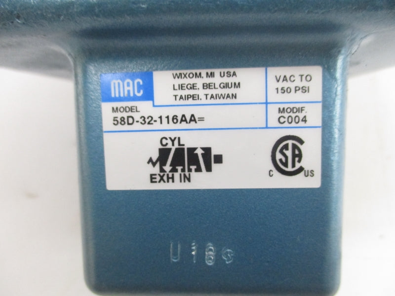 MAC 58D-32-116AA 110/120V 25-150PSI NSMP