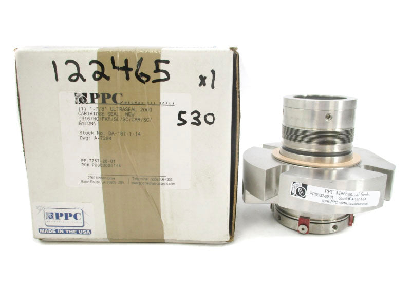 PPC MECHANICAL SEALS 316/HC/FKM/SC/SC/CAR/SC/GYLON 7757-20-01 NSMP