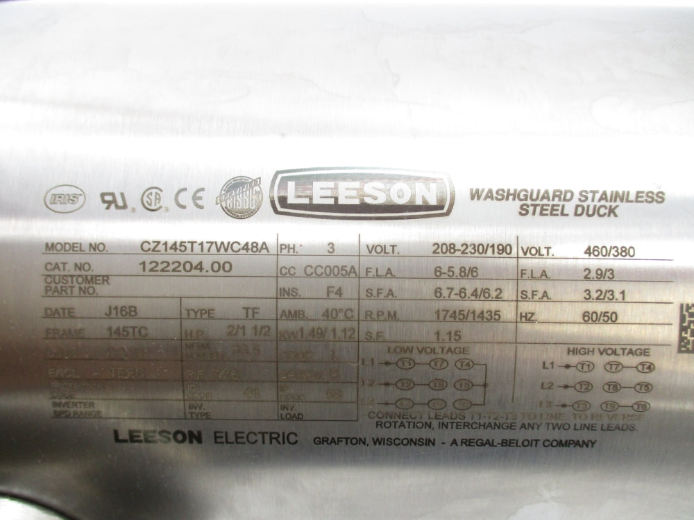 LEESON CZ145T17WC48A 122204.00 NSMP