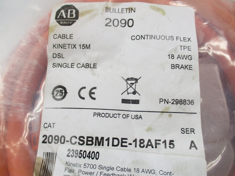 ALLEN BRADLEY 2090-CSBM1DE-18AF15 SER. A NSMP