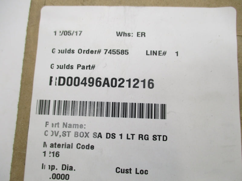 GOULDS PUMPS RD00496A021216 NSMP
