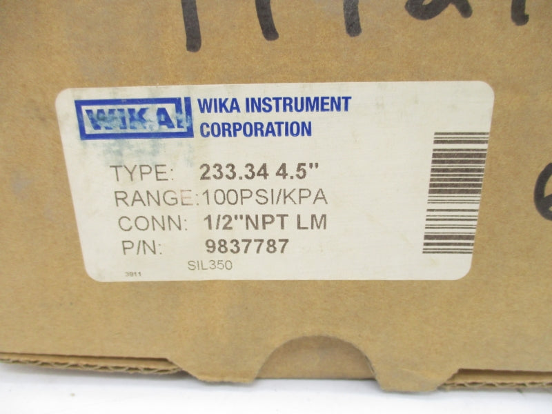 WIKA 9837787 233.34 4.5" 0-100PSI NSMP