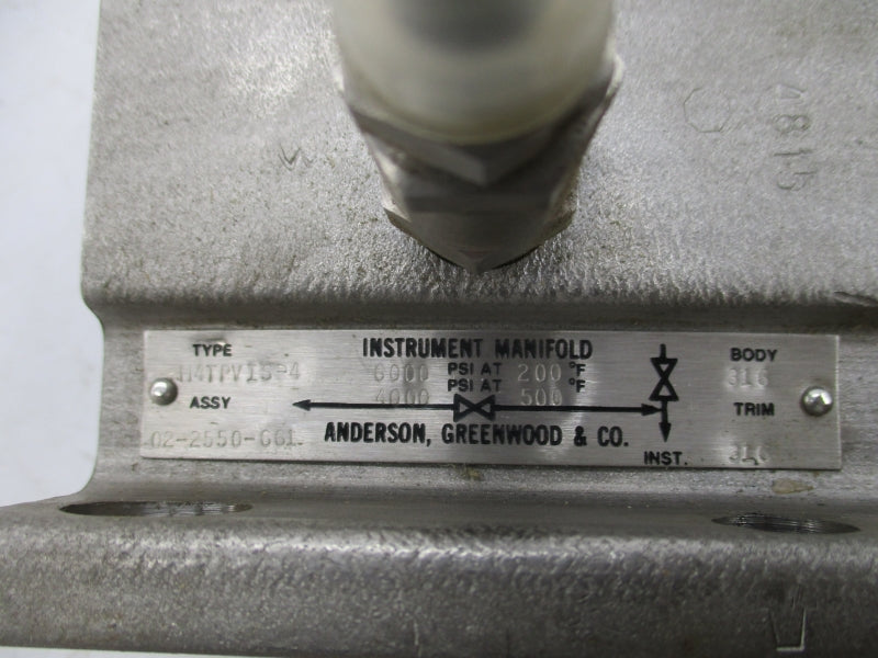 ANDERSON GREENWOOD M4TPVIS-4 02-2550-661 6000PSI NSMP