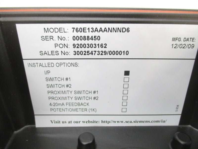 SIEMENS 760E13AAANNND6 NSMP